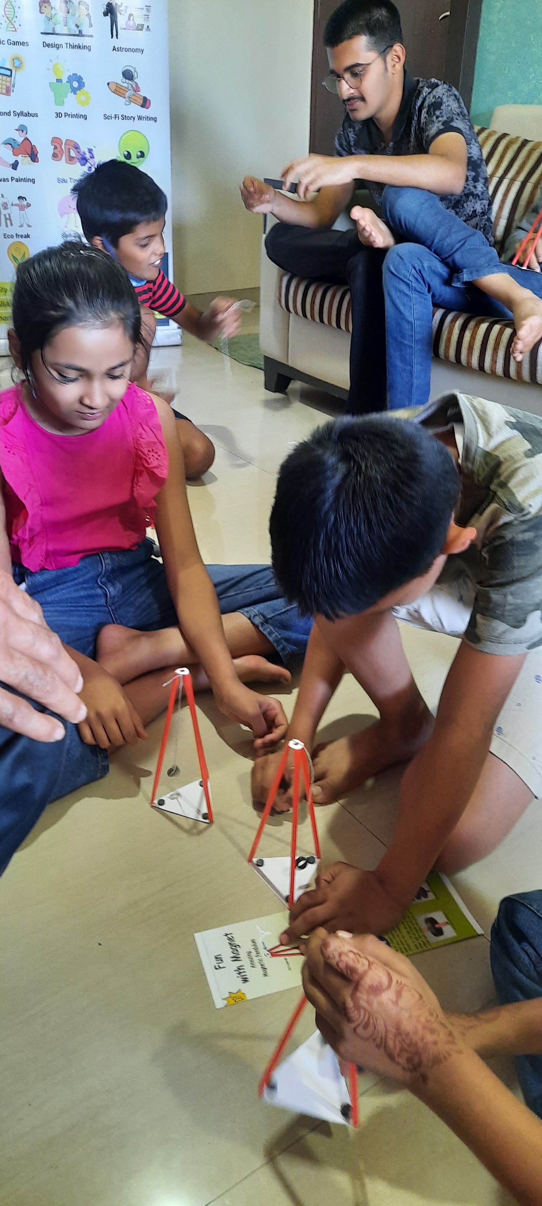 Children participating in a STEM workshop