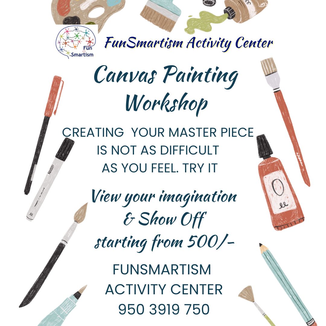 Canvas Painting workshop at FunSmartism good quality at affordable fees and easy to understand, taught by the industry experts