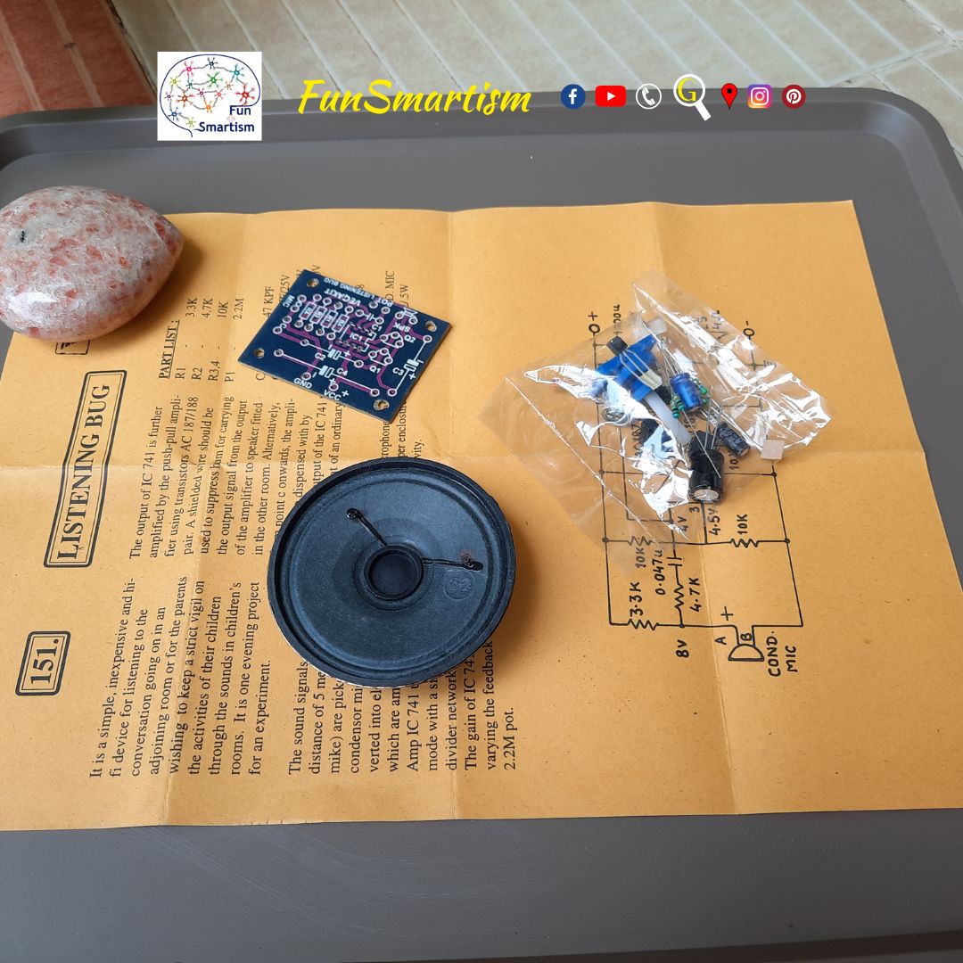 Listening Bug Project Kit at FunSmartism good quality good Price