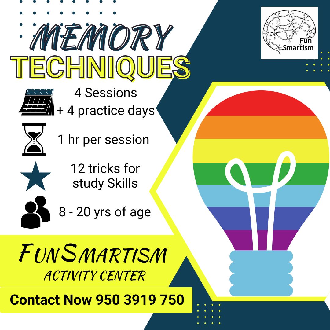 Memory Techniques Workshop at FunSmartism good quality at affordable fees and easy to understand, taught by the industry experts