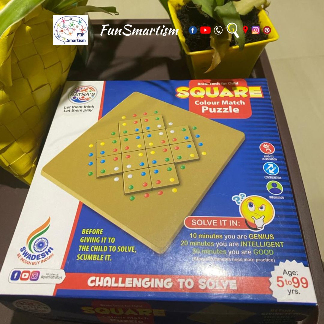 Square color match puzzle at FunSmartism Good Quality and Good Price