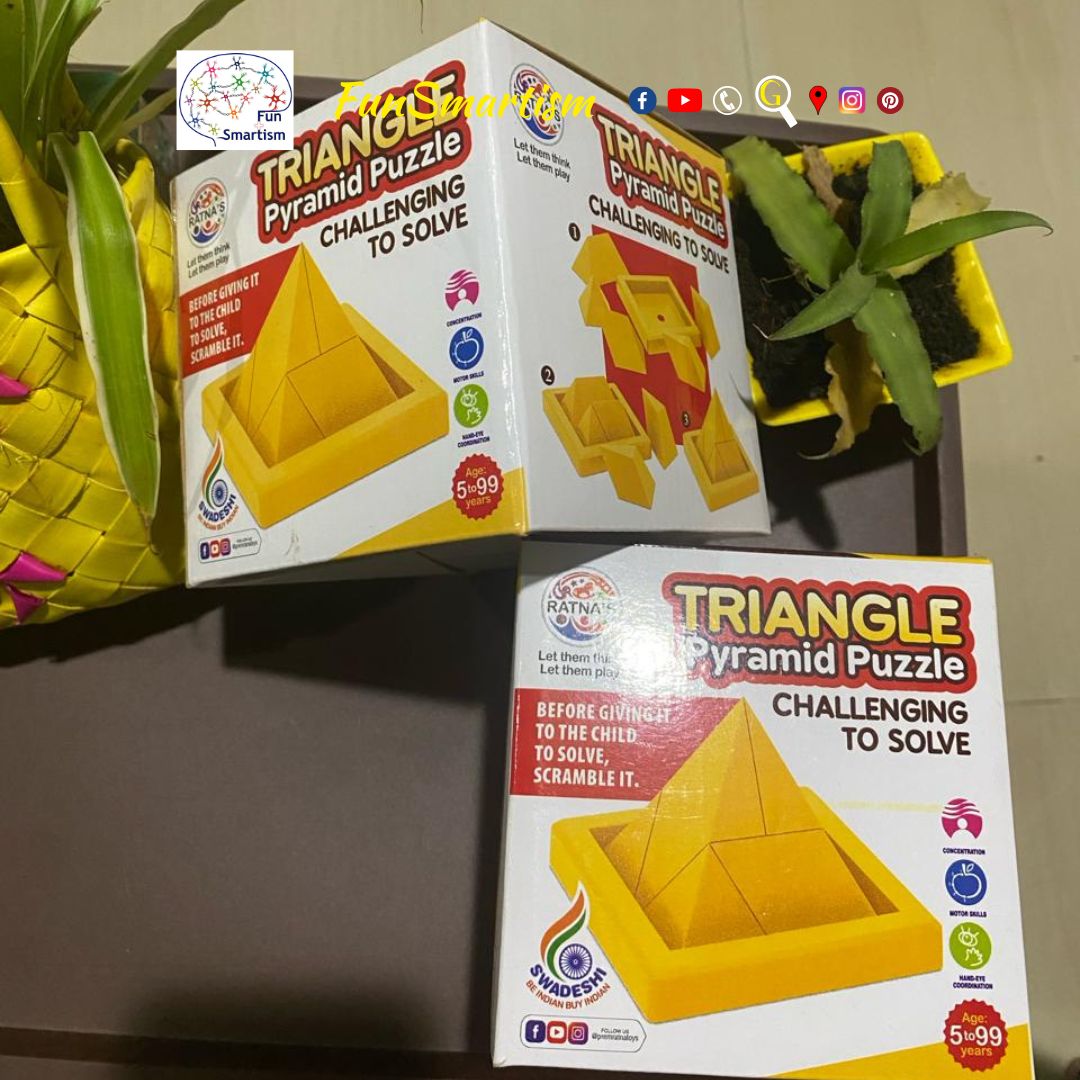 Triangle Pyramid puzzle at FunSmartism good quality and good price