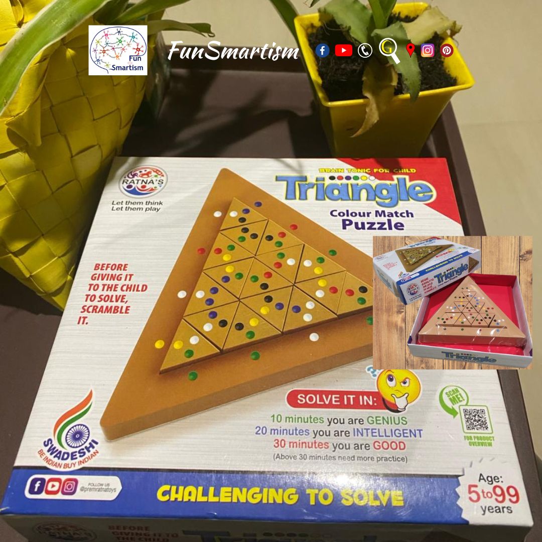 Triangle color match game at FunSmartism good quality good Price